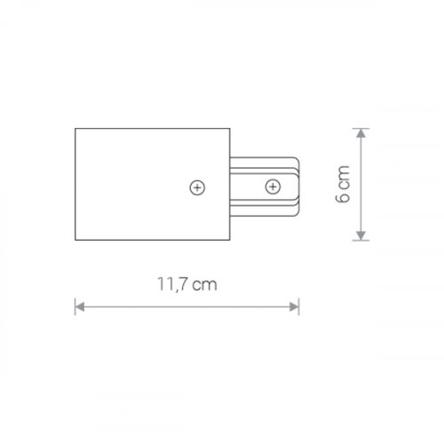 8972 Токоввід Nowodvorski PROFILE RECESSED POWER END CAP WHITE CN alt 1