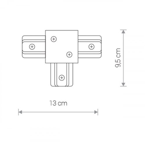 8834 З'єднувач Nowodvorski PROFILE RECESSED T-CONNECTOR WHITE CN alt 1