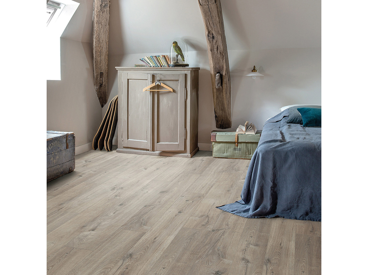 Вінілова підлога Quick-Step Pulse Click PUCL40106 Cotton oak grey with saw cuts