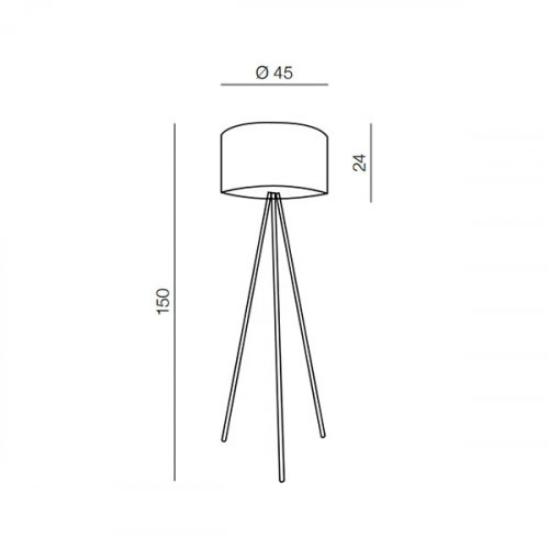 Торшер Azzardo AZ3009 Finn Copper White alt 1