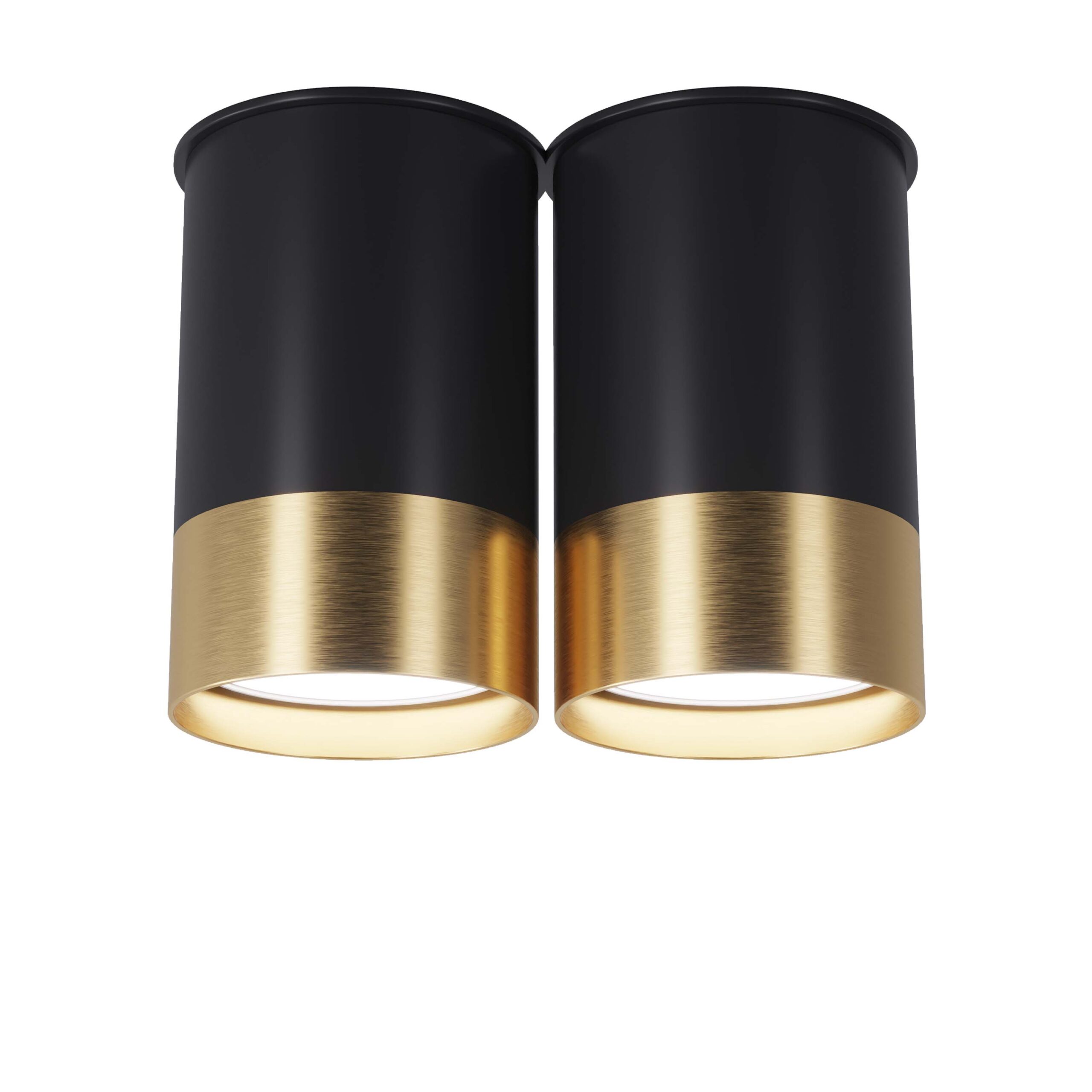 Точечный спот BP Black / White Gold двойной, арт. 25595 - Золотой / черный, 1