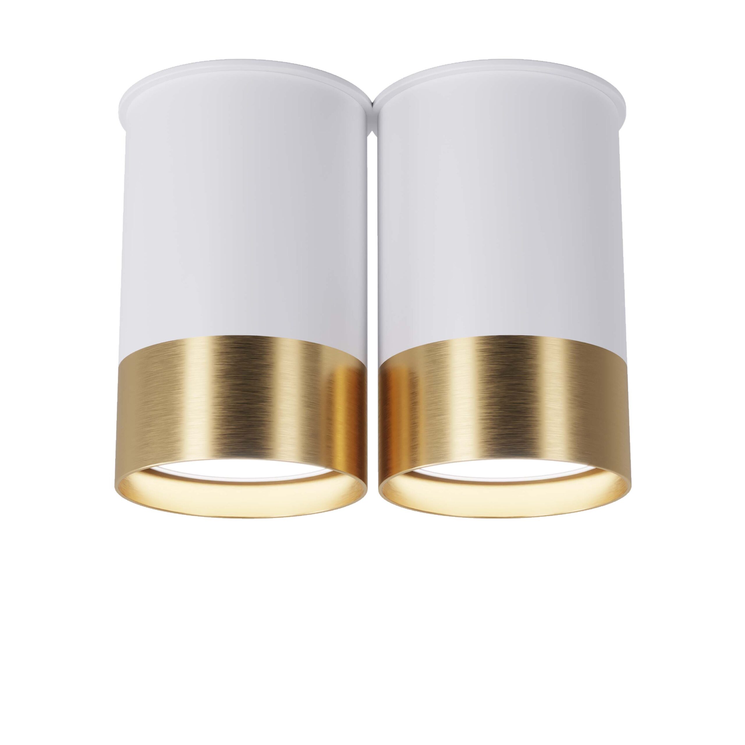 Точечный спот BP Black / White Gold двойной, арт. 25595 - Золотой / белый, 1