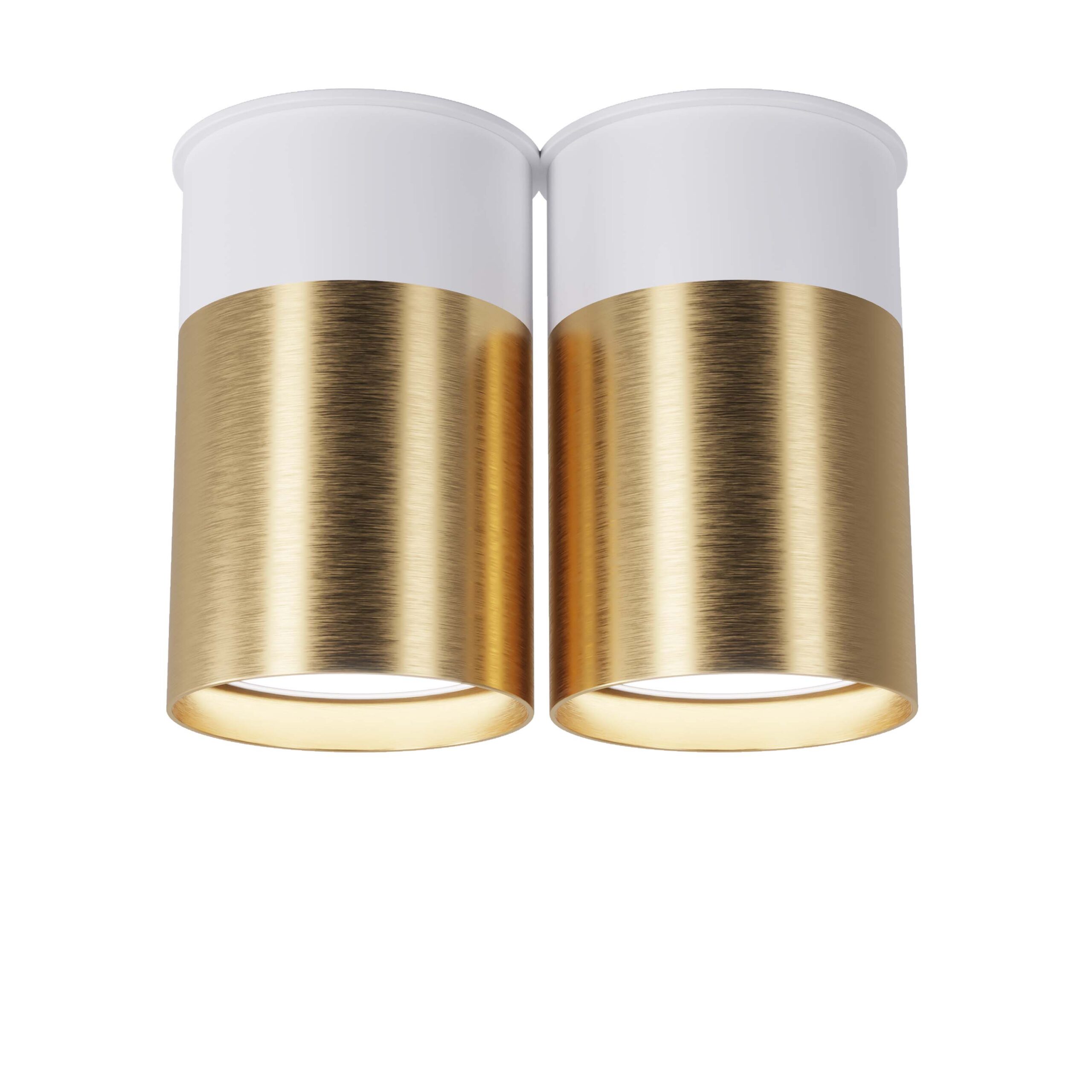 Точечный спот BP Black / White Gold двойной, арт. 25595 - Золотой / белый, 2