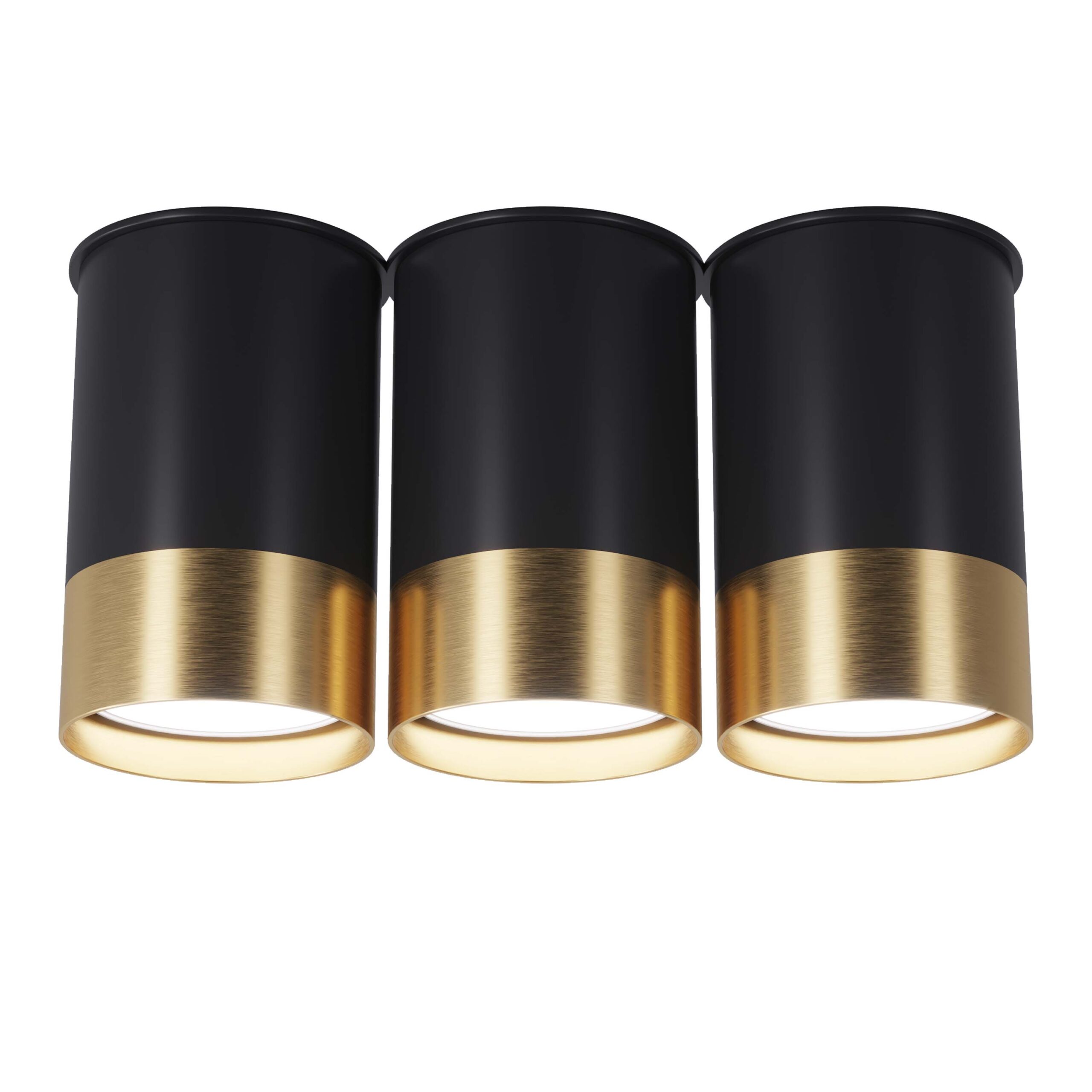 Точечный спот BP Black / White Gold тройной, арт. 25606 - Золотой / черный, 1