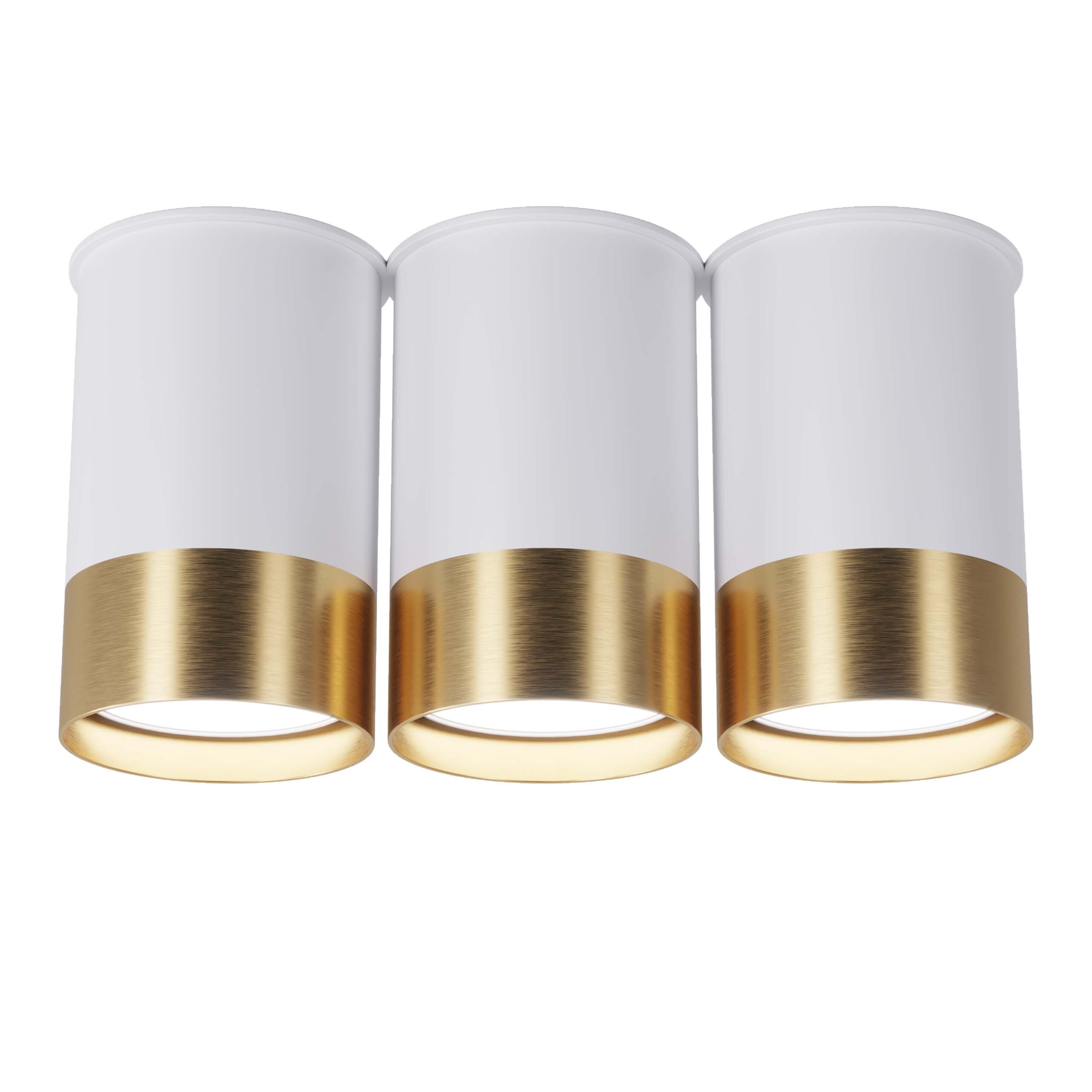 Точечный спот BP Black / White Gold тройной, арт. 25606 - Золотой / белый, 1