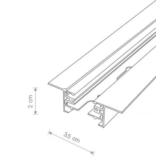 9012 шинопровод Nowodvorski PROFILE RECESSED TRACK WHITE 1 METER CN alt 1