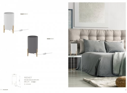 8448 Настольная лампа Nowodvorski Rocket gray PL alt 1