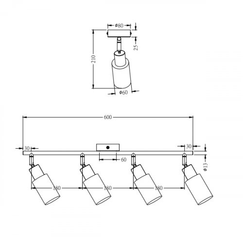Світильник-спот TRIO MARS R80014007 alt 1