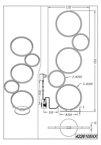 Торшер TRIO 422610532 RONDO alt 1