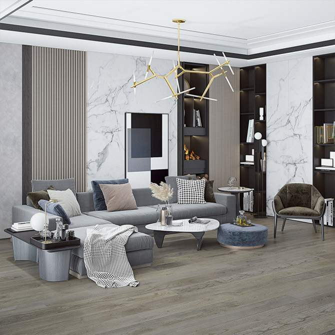 Паркетная доска ESTA PARKET Дуб ABC Dusky Grey 1-пол. экстра матовый лак 11168