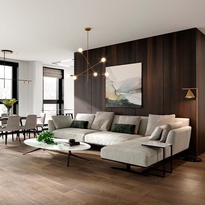 Паркетна дошка ESTA PARKET Горіх City 1-пол. екстра матовий лак 31013 alt 1