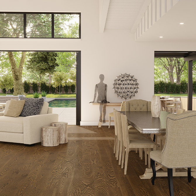 Паркетна дошка ESTA PARKET Ясен Elegant Walnut Color 1-пол. екстра матовий лак 21077 alt 1