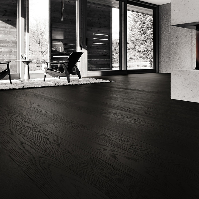Паркетная доска HARO Manufaktur Дуб угольно-черный Selectiv 1-пол масло 529066 alt 1