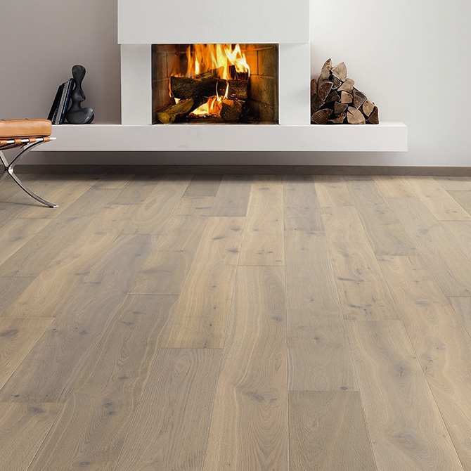 Паркетна дошка HARO Дуб Морений Puro білий Саваж 1-пол, масло 538940 alt 1