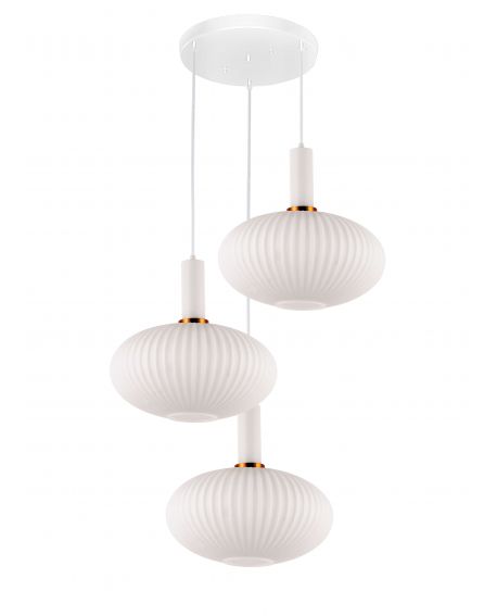 Підвісний світильник Lumina Deco SMOKE FLORI W3-RD LDP 1216-3-RD (WT + WT)