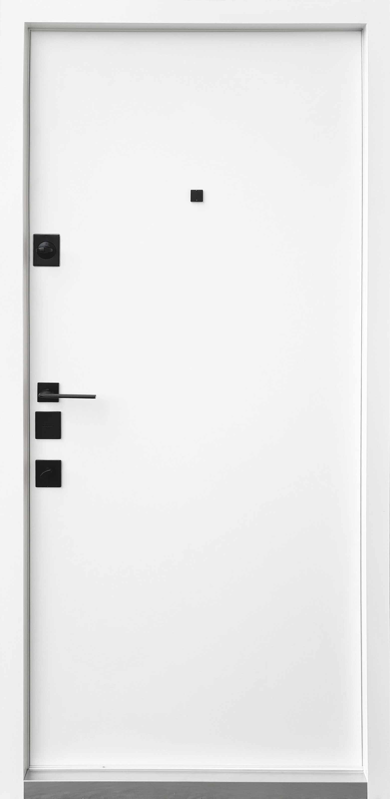 Вхідні двері Qdoors Авангард Тіффані Грифель Структури Софт Біла Емаль