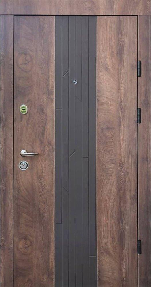 Вхідні двері Qdoors Преміум Люксор Спіл Дерева Коньячний alt 1