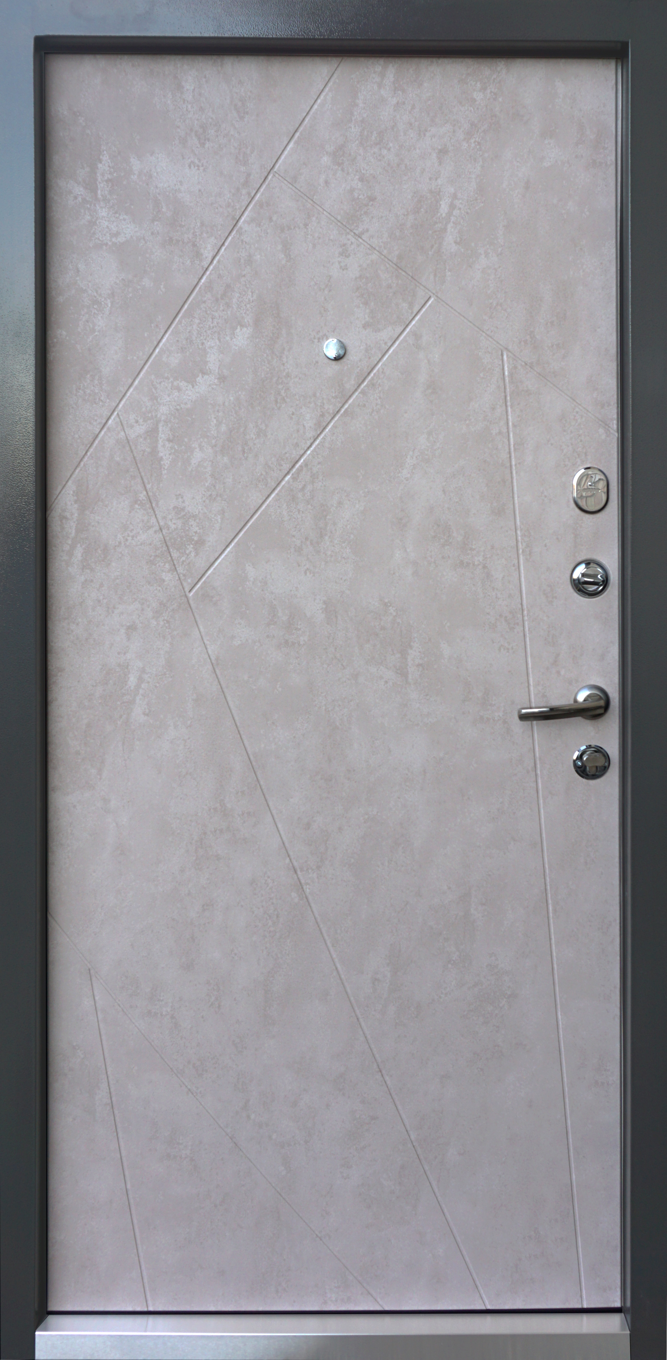 Входные двери Qdoors Ультра Флеш Мрамор Темный Бетон Бежевый