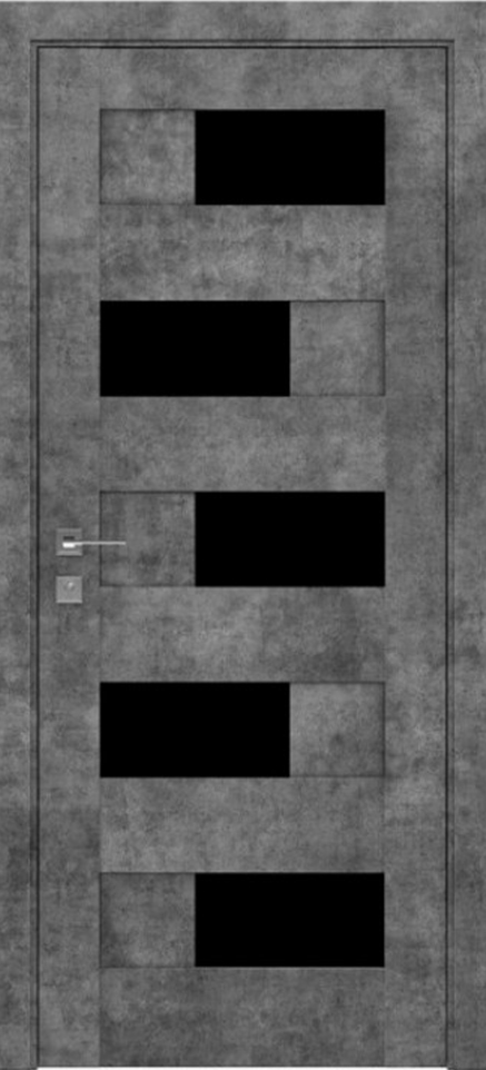 Межкомнатные двери Rodos Modern Verona полустекло BLK