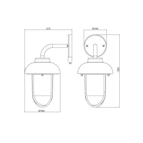 Вуличний настінний світильник TRIO DUERO 202760124 alt 2