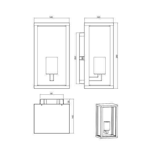 Вуличний настінний світильник TRIO GARONNE 201860186 alt 2
