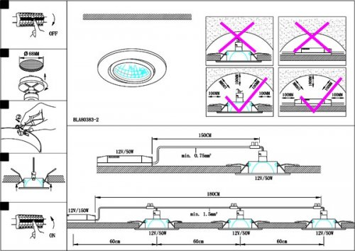 Світильник точковий вбудований EGLO 80386 Einbauspot 12V alt 1