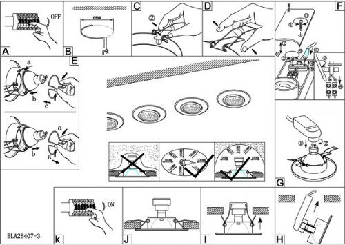 Світильник точковий вбудований EGLO 87373 Einbauspot GU10 alt 1