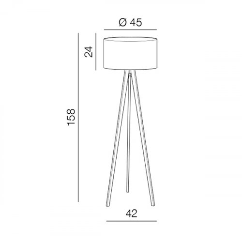 Підстава для торшера Azzardo Tripod Wood AZ3013 (без плафона) alt 5