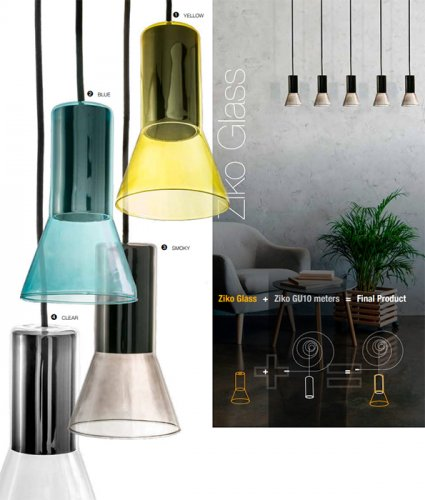 Плафон для світильників Azzardo Ziko Glass AZ3415 smoky alt 1