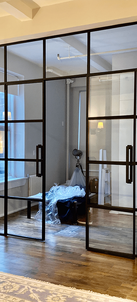 Міжкімнатна перегородка ZEIST орних зі скла і сталі alt 5