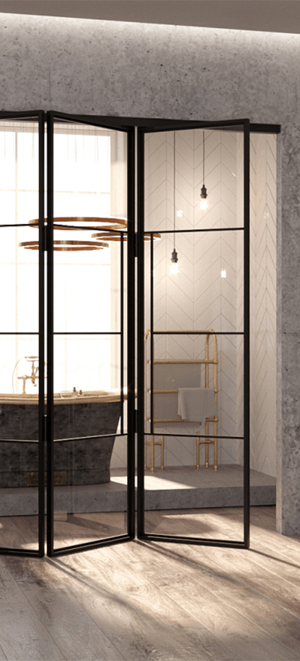 Міжкімнатна перегородка ZEIST ГАРМОШКА зі скла і сталі alt 6