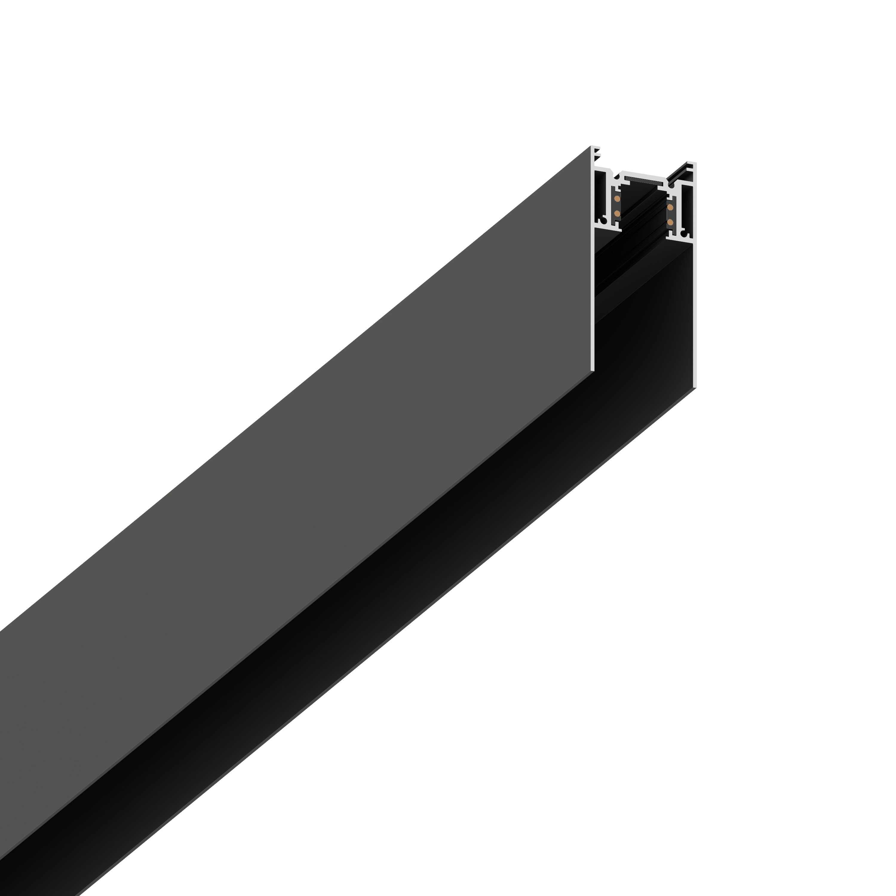 Магнітний трек для накладного / підвісного монтажу Light Hub Magnenic 1 LH-TRACK-35 / S-2-BK